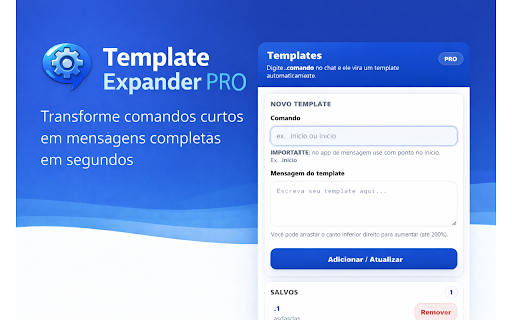 Template Expander PRO :: Expande comandos de texto em templates personalizados em qualquer site.
