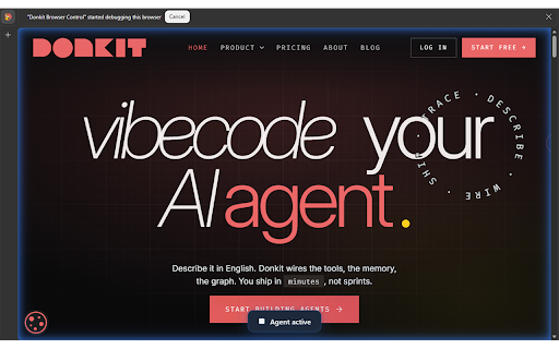 Donkit Browser Control :: Connects your browser to a Donkit AI agent for remote control