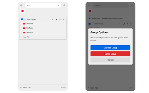 Vertical Tabs Manager :: Minimal, blazing-fast, powerful Chrome vertical tab manager. Tab grouping, instant search, bulk actions, zero ads & zero tracking.