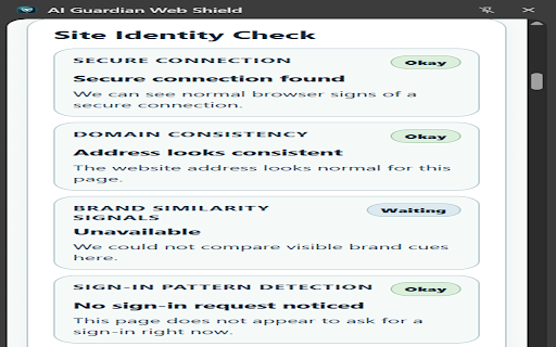 AI Guardian Web Shield :: A privacy-first helper that checks links and pages on your device using calm, plain-language guidance.