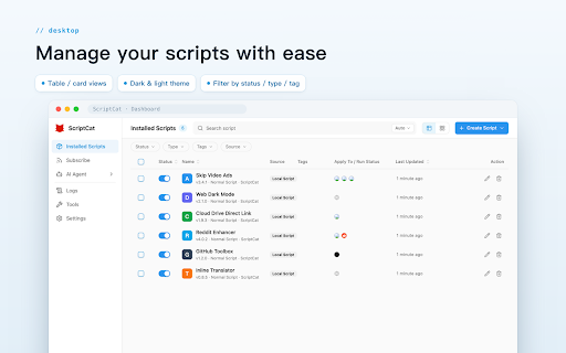 ScriptCat Beta :: Everything can be scripted, allowing your browser to do more!