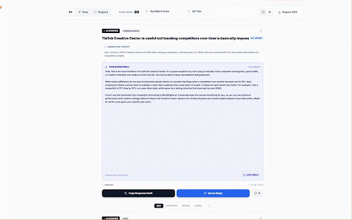 Reddit Lead Generation AI :: Automatically post queued Reddit replies and DMs from your Reddit Lead Generation AI dashboard