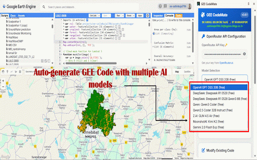 GEE CodeMate :: GEE CodeMate helps you generate, fix, and explain Earth Engine code with AI and access GEE apps instantly from the side panel.