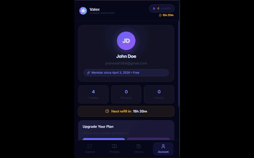 Valex Screen Assistant :: Crop any area of your screen and get instant AI-powered answers from a list of models.