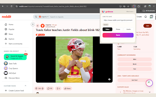 Grabvex Free Video Downloader :: Save a video, photo or GIF from a social post in one click. No account, no watermark, and the sound is included.