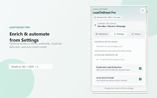 LeadToSheet - LinkedIn to Google Sheets Lead Exporter :: 1-click export of B2B leads and contact details from LinkedIn profiles into your Google Sheet. Fast and lightweight.