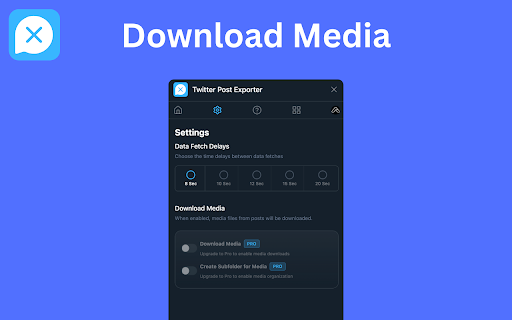 Twitter Post Exporter - Download Twitter / X Posts :: Bulk export Twitter/X posts to CSV, JSON, or Excel with Twitter Post Exporter. Quick, easy social media backup & analytics.