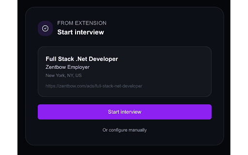 Intervator — AI Interview Practice :: Capture the job posting on the page you are viewing and start a tailored AI interview practice on intervator.ai with one click.
