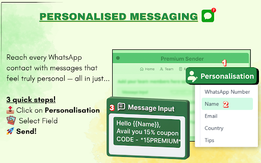 WA Bulk Message Sender - Premium Sender :: Premium WA Bulk Message Sender - Send Messages, Attachments, Personalized Message | Software | Marketing | Premium Sender