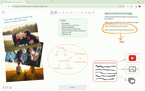 FocusBoard — New Tab Whiteboard :: Organize your custom whiteboard to facilitate and boost your activity: studying, working, planning, daily routine, etc. Be focused!