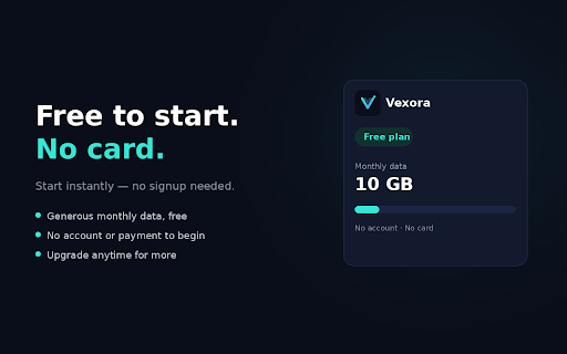 Vexora :: Route your browser through the Vexora proxy with one tap.
