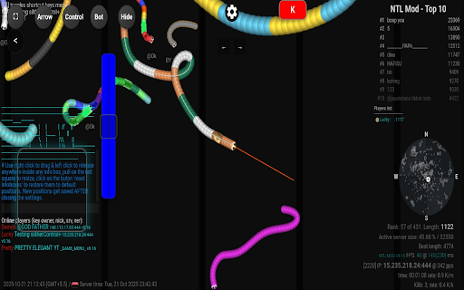 SlitherControl :: Enhance your slither.io experience by providing Controls.