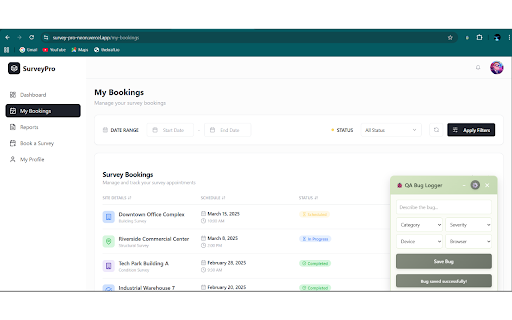 QA Bug Logger :: Log bugs with annotated screenshots to Google Sheets & Drive