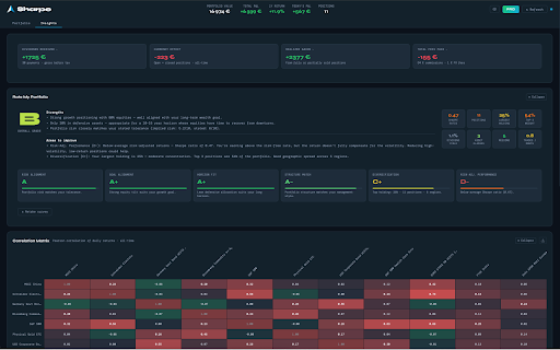 Sharpe: Portfolio Analytics for DEGIRO :: Upgrade DEGIRO with a secure, local dashboard offering advanced return tracking, risk grading, and deep insights.