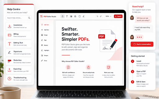PDF Editor Studio: Merge PDFs, Edit, Sign, Annotate & Fill PDFs :: Merge and Edit PDFs in Chrome. Add text, images, signatures, stamps, highlights, whiteout, redactions and annotations, save locally.