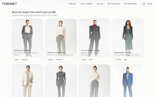 Pin to Formset :: Pin outfits from any product page to your Formset wardrobe