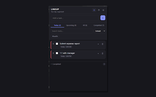 LineUp - To-Do List & Task Manager :: A fast, no-nonsense to-do list and task manager for your browser