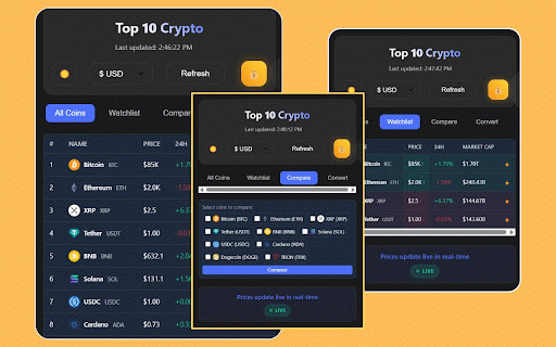 Top 10 Crypto Tracker :: Track the top ten cryptocurrencies by market cap