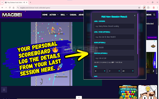Stickman Hook Unblocked Online 😄🕹️ Instant Play & Save Scores :: Stickman Hook shortcut launcher — instant play; save scores, times & notes; track runs, physics swings, multiplayer.