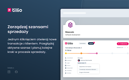 Tillio :: Dodawaj leady do CRM szybko i łatwo! Wtyczka Tillio CRM zapisuje dane klientów automatycznie, oszczędzając Twój czas.