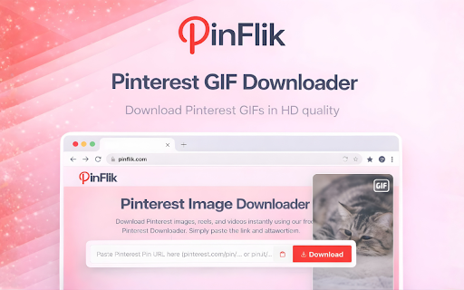 PinFlik - Pinterest Downloader :: Download Pinterest videos, images & GIFs instantly with PinFlik. Save the highest-quality Pinterest media in one click.