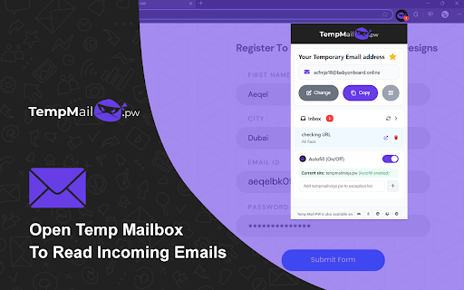 Temp Mail Ninja - Disposable Temporary Email :: Generate disposable temporary email addresses with autofill capabilities and real-time inbox management for Chrome