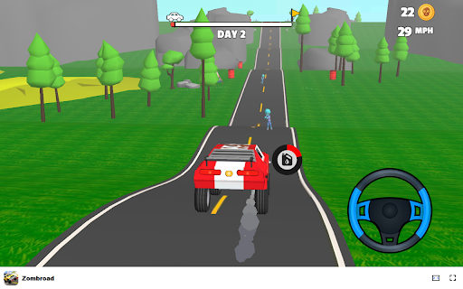 Zombroad Game - Hit the road and slay zombies with your car! :: Drive, upgrade, and slay zombies in Zombroad - the ultimate offline zombie game for Chrome!
