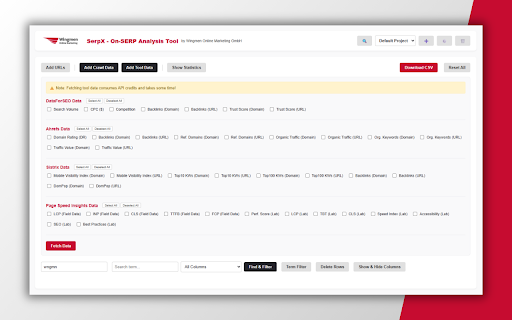SerpX - On-SERP Analysis Tool :: Analyze SERPs directly in your browser, enrich data via APIs or crawls, and master on-SERP analysis.