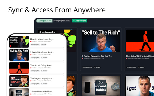 Youtube Highlighter & AI Summary - Web Highlights :: Highlight & annotate YouTube transcripts. Create AI summaries and transform videos into organized, searchable notes & annotations.