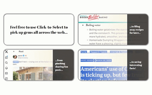 Click-to-Select :: Adds click-to-select feature to your browser.
