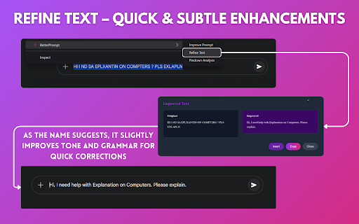 BetterPrompt :: Improve your AI prompts with one click