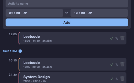 TabTime :: Track time spent on websites, manage daily schedules, take notes, and monitor your stock portfolio.