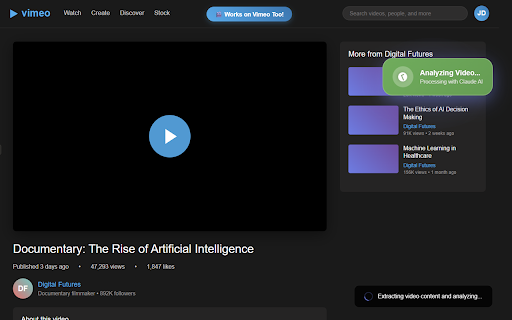 Veritas Video Analyzer :: Summarize videos and detect AI-generated content using Claude AI
