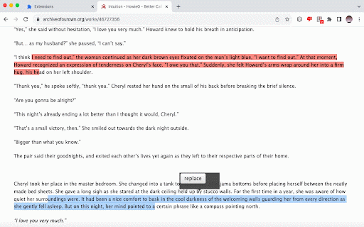 AO3 Bookmarker :: A tool to bookmark your AO3 pics down to the exact sentence!