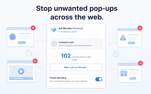Ad Blocker Premium | no ads no popups ad blocker :: Stops pop-ups and pop-unders before they open, then lets you decide what happens. Blocks ads as pages load. Free, no account.