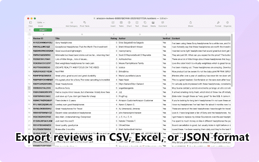 Amazon Review Exporter & Scraper :: Collect & export Amazon product reviews in bulk. Scrape reviews with media, ratings & metadata to CSV/Excel/JSON for market research