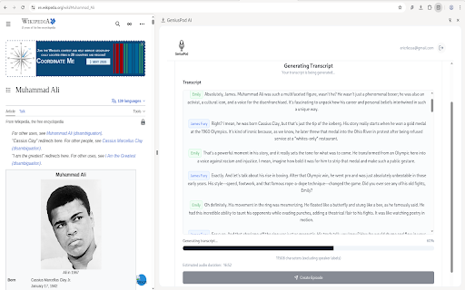 GeniusPod AI :: Transform Your Content Into Professional Podcasts. Create engaging podcasts in minutes with our AI technology. Perfect for…