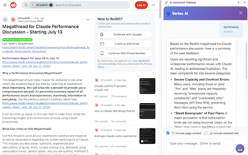 AI Assistant Sidebar :: Multi-AI assistant in Chrome sidebar with Vertex AI, Azure OpenAI, ChatGPT, and AWS Bedrock