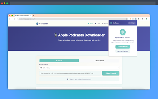CastLoom - Apple Podcasts Downloader :: Download Apple Podcasts artwork, episodes, and metadata directly from podcast pages