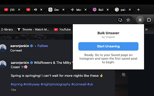 Bulk Unsaver for Insta :: Clean up your saved posts automatically.