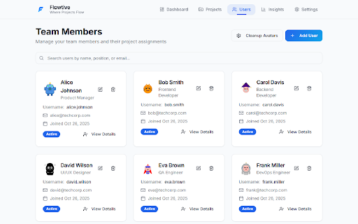 Flowtive - Project Management & Task Tracking :: Modern project management tool with Kanban boards, sprint planning, agile task tracking, and team collaboration features.