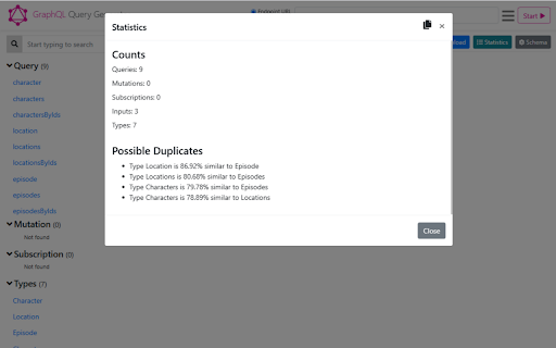 Graphql Query Generator :: Generate graphql queries with random input data by extracting details from your graphql endpoint or schema text