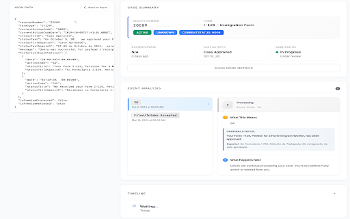 MyCasesHub :: Automatically fetch USCIS case status when logged in