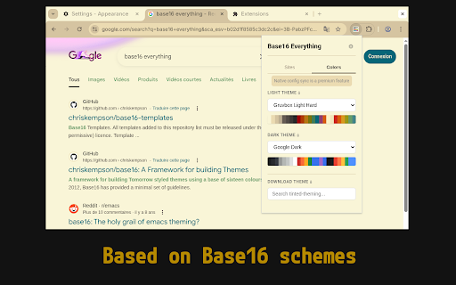 Base16 Everything :: Convert any website to base16 color schemes with smooth transitions