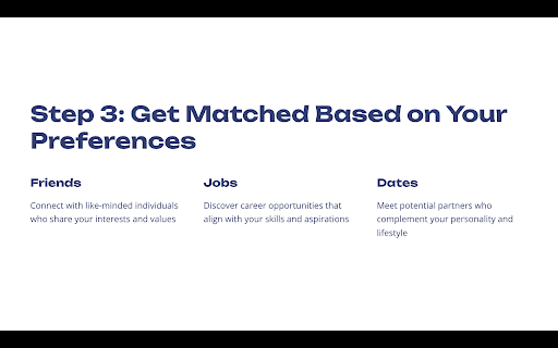 Find Real Friends :: Connect with people who share your intellectual interests based on your ChatGPT and web browsing patterns.