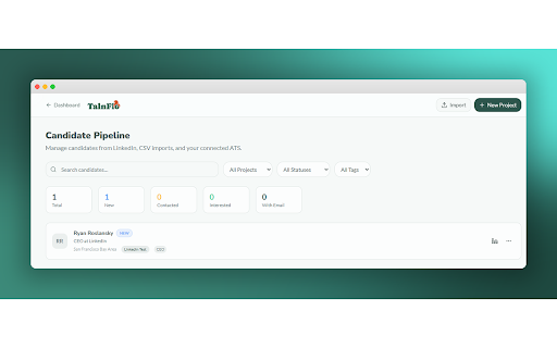 TalnFlo :: Verified candidate data from TalnFlo — right inside your ATS.