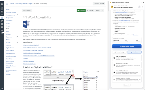 AristAI Web Accessibility Checker :: Find WCAG accessibility issues on any page (even hidden menus and dialogs), highlight them in place, and get clear fixes.