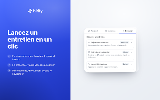 Hirify :: Votre assistant de recrutement, directement dans le navigateur.