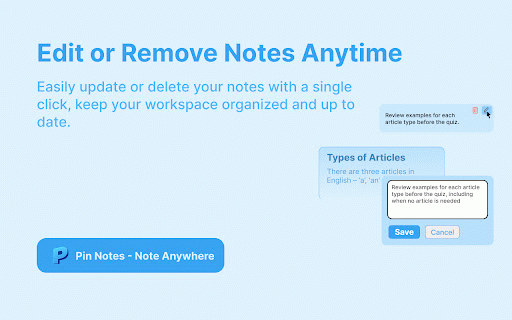 Pin Notes - Note Anywhere :: Leave sticky notes on specific elements of any webpage. Notes persist and are contextual.