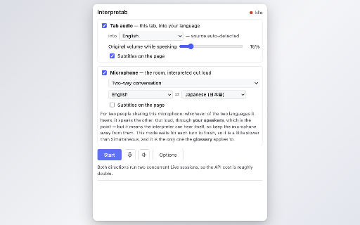 Interpretab :: Hear any tab in your language, spoken and subtitled in real time.